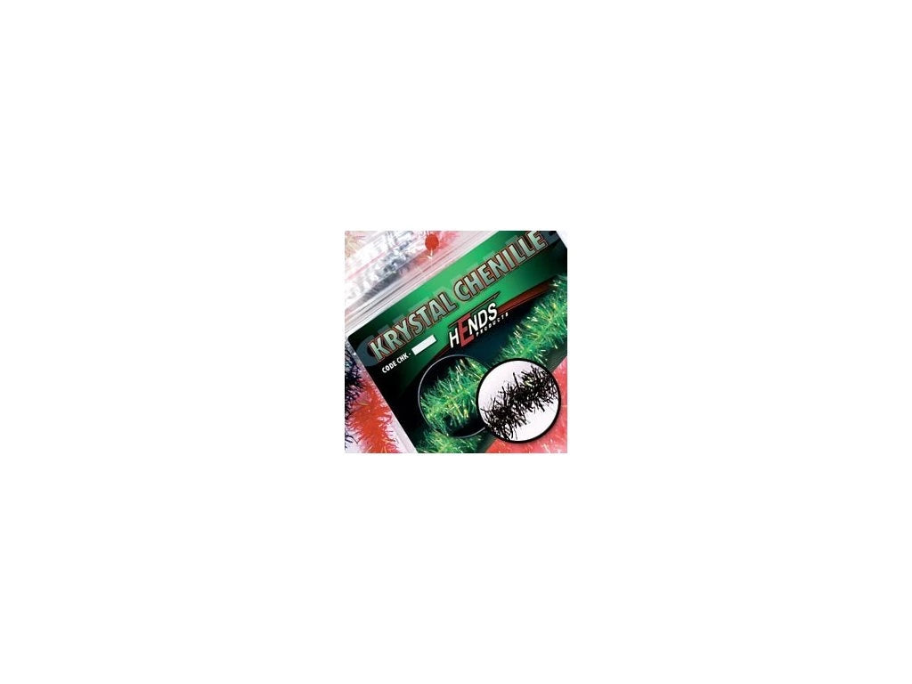 Hends Flash Chenille 4 mm - Krystal Black/Green 30