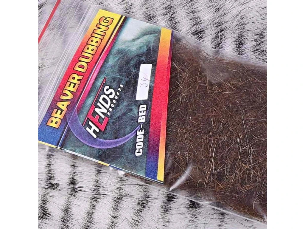 Hends Beaver Dubbing - Olive/brown/red - 34