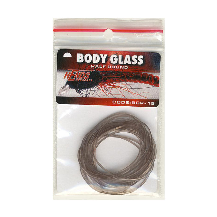 Body Glass Half (Larva Lace) Round 1,2 mm - Grey - 15