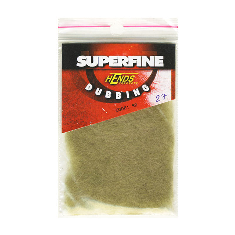 Hends tørrflue Superfine Dubbing - Olive Lt. - 27