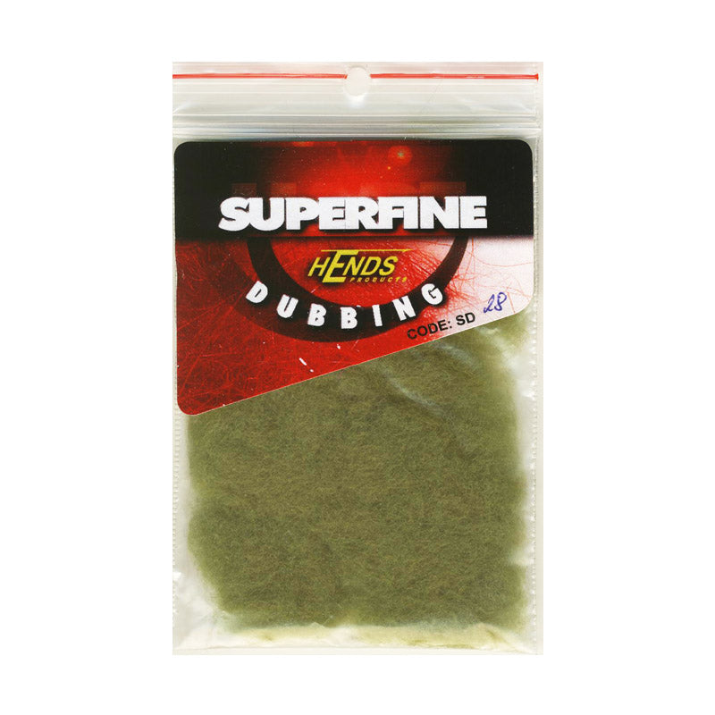 Hends tørrflue Superfine Dubbing - Green Olive - 28