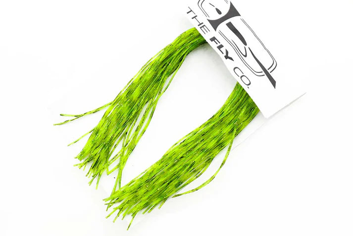 SiliLegs Barred /Flake - Barred on Chartreuse