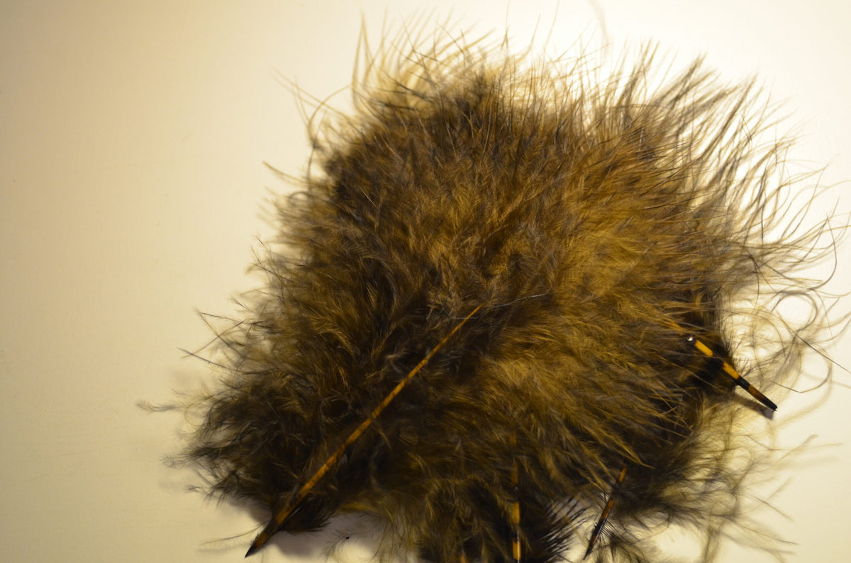 Hends Grizzly Marabou - DK Green / Black