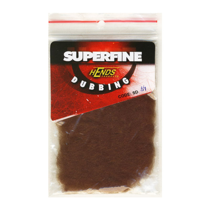 Hends tørrflue Superfine Dubbing - Brown Dk. - 34