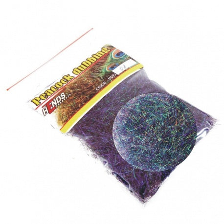 Peacock Dubbing - Dark Violet / Red effect 12