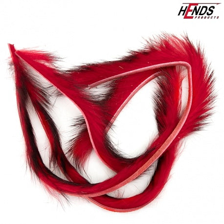 Two Tone Rabbit Strips - Red - Black-409
