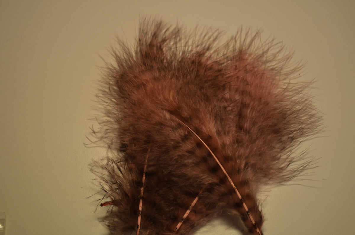 Hends Grizzly Marabou - Salmon / Black
