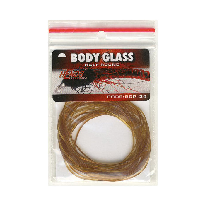 Body Glass Half (Larva Lace) Round 1,2 mm - Olive Brown - 34
