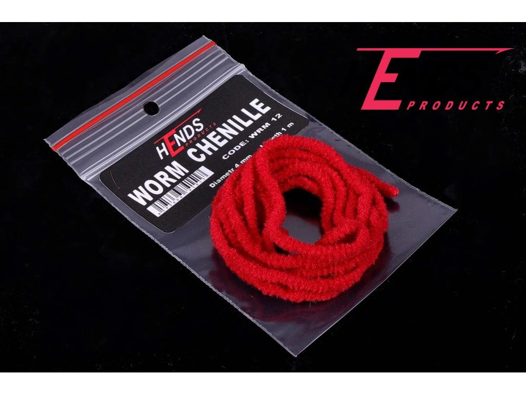 Worm Chenille 3 mm - Red - 95