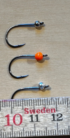Hends Bead Head (Brass/Messing) - Fluo orange, 3,8 mm