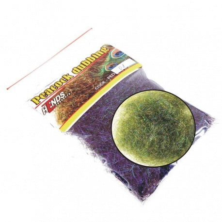 Peacock Dubbing - Dark Green / Violet effect 11