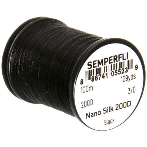 Semperfli Nano Silk 3/0 Black 100 m