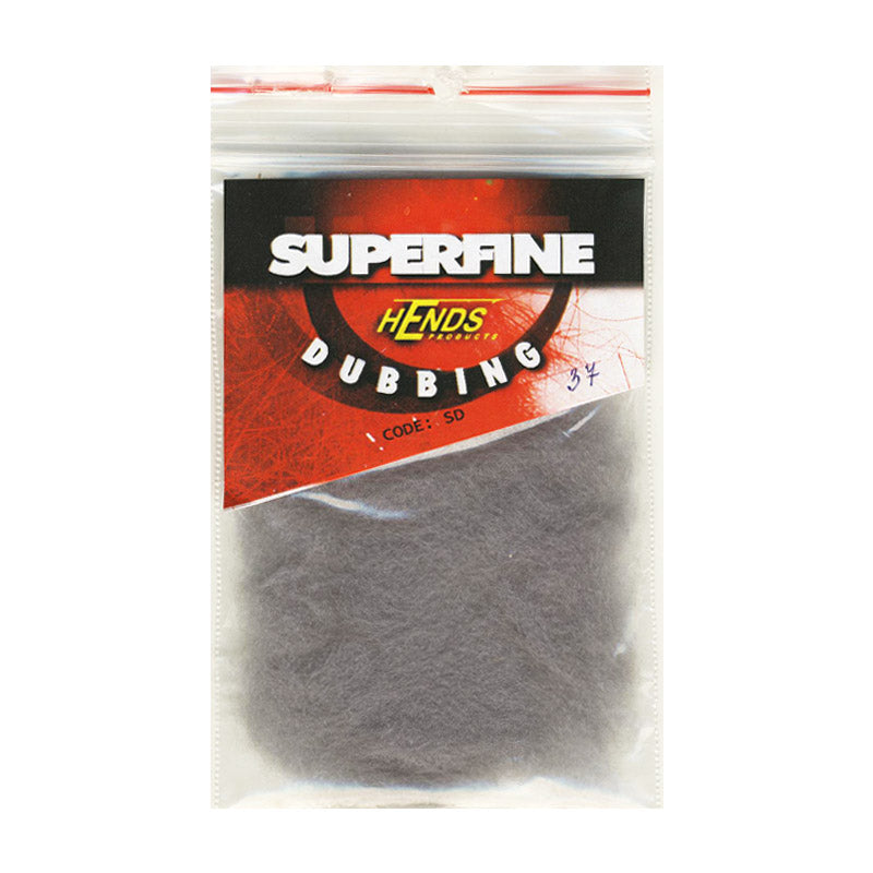 Hends tørrflue Superfine Dubbing - Grey - 37