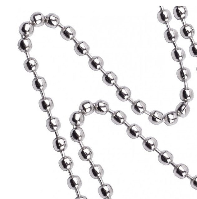Bead Chain 2 mm - Old Silver