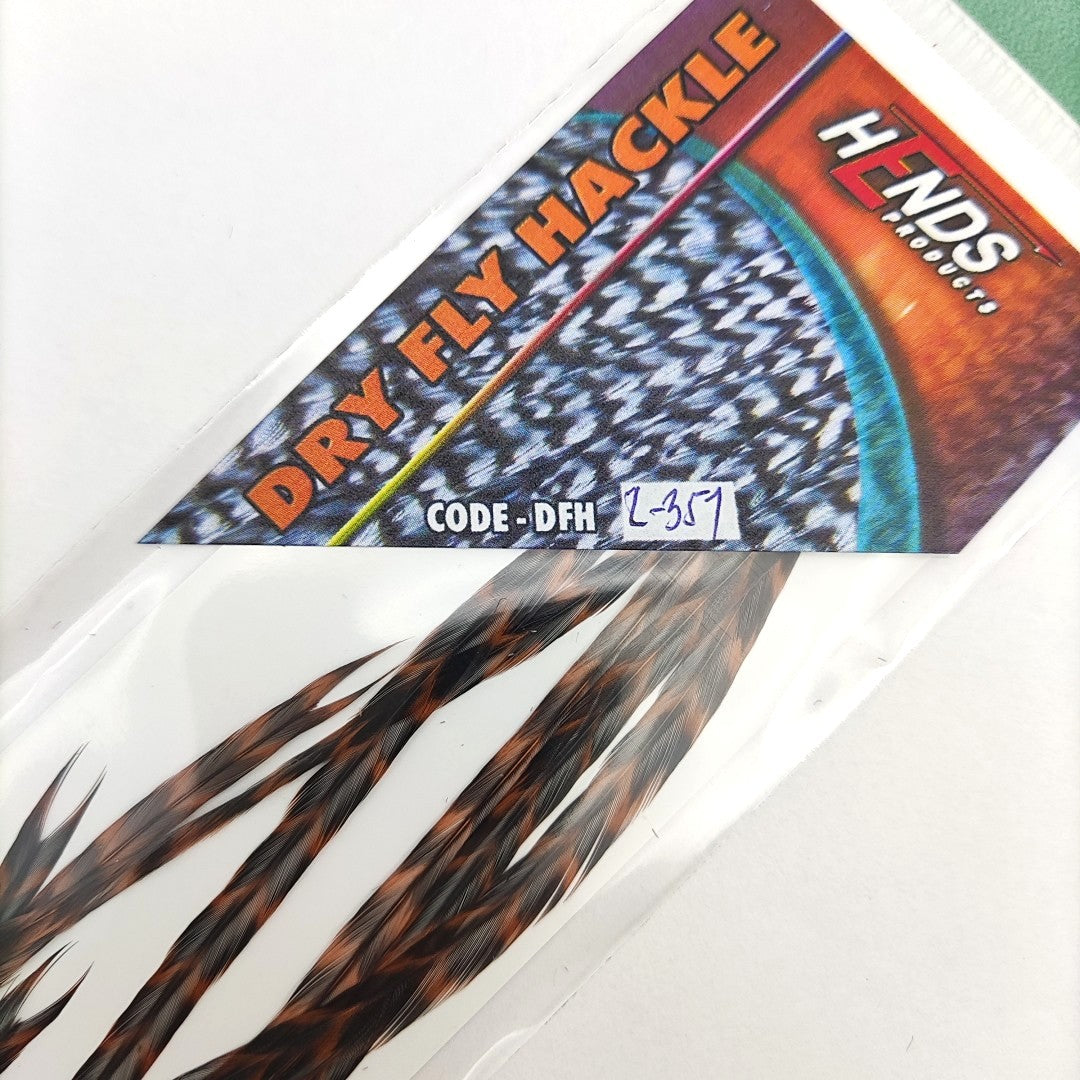 Hends Dry Fly Hackle S-M-L - M351 D Brown Black