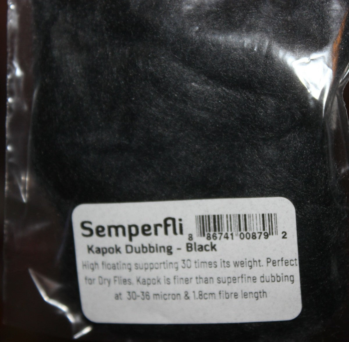 Semperfli Kapok Dubbing - Black 30