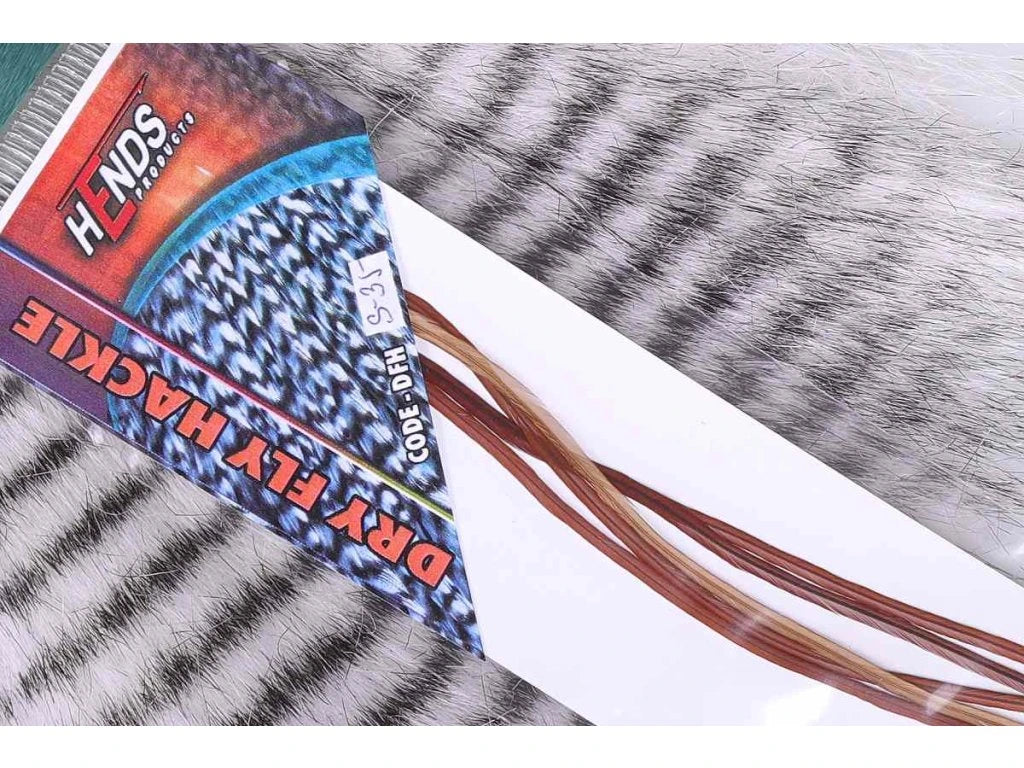 Hends Dry Fly Hackle S-M-L - S35 Natural Brown