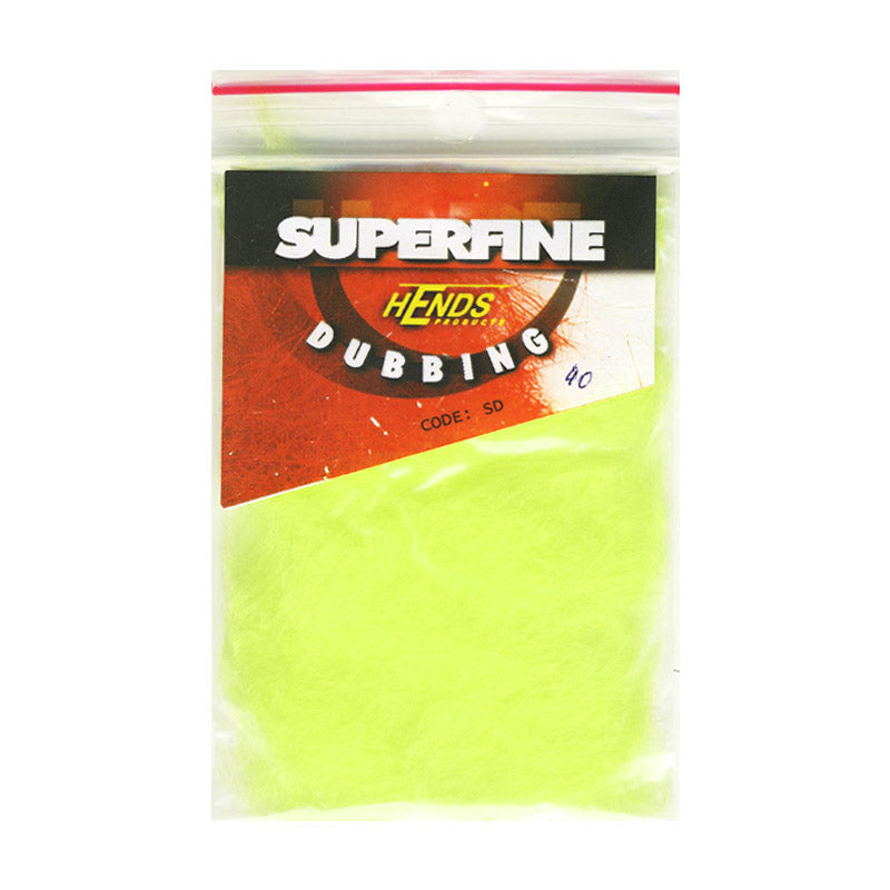 Hends tørrflue Superfine Dubbing - Yellow - 40