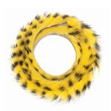 Black Barred Rabbit Fur Zonker