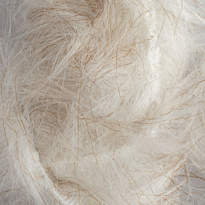 Long Chenille - White - brown effect - 133