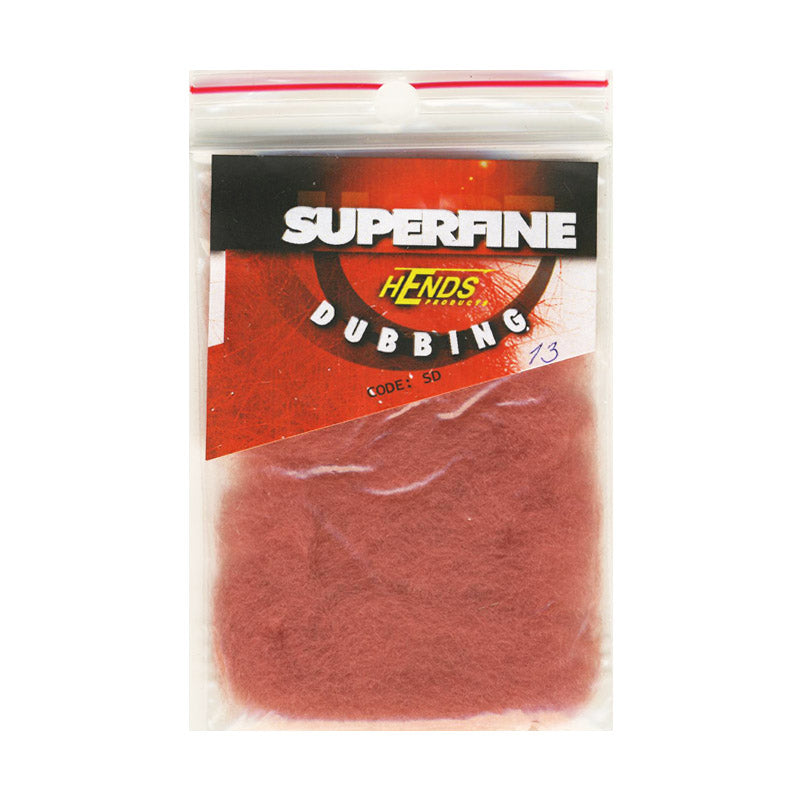 Hends tørrflue Superfine Dubbing - Pink Red - 13
