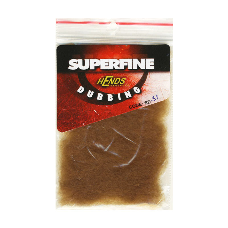 Hends tørrflue Superfine Dubbing - Brown Lt. - 31