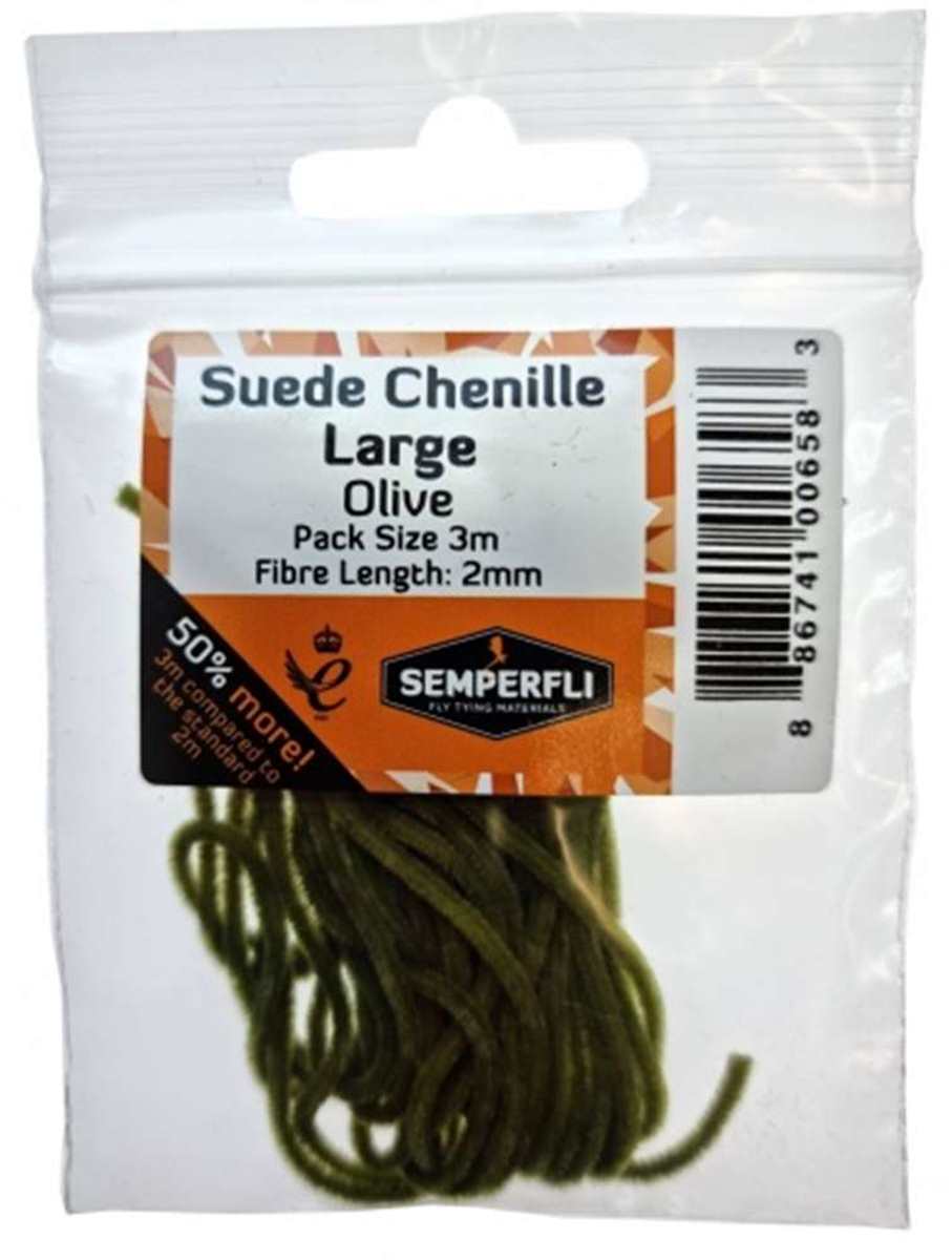 Semperfli Suede Chenille 2 mm og 1,5 mm - Olive 2 mm