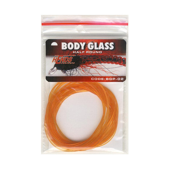 Body Glass Half (Larva Lace) Round 1,2 mm - Orange - 02