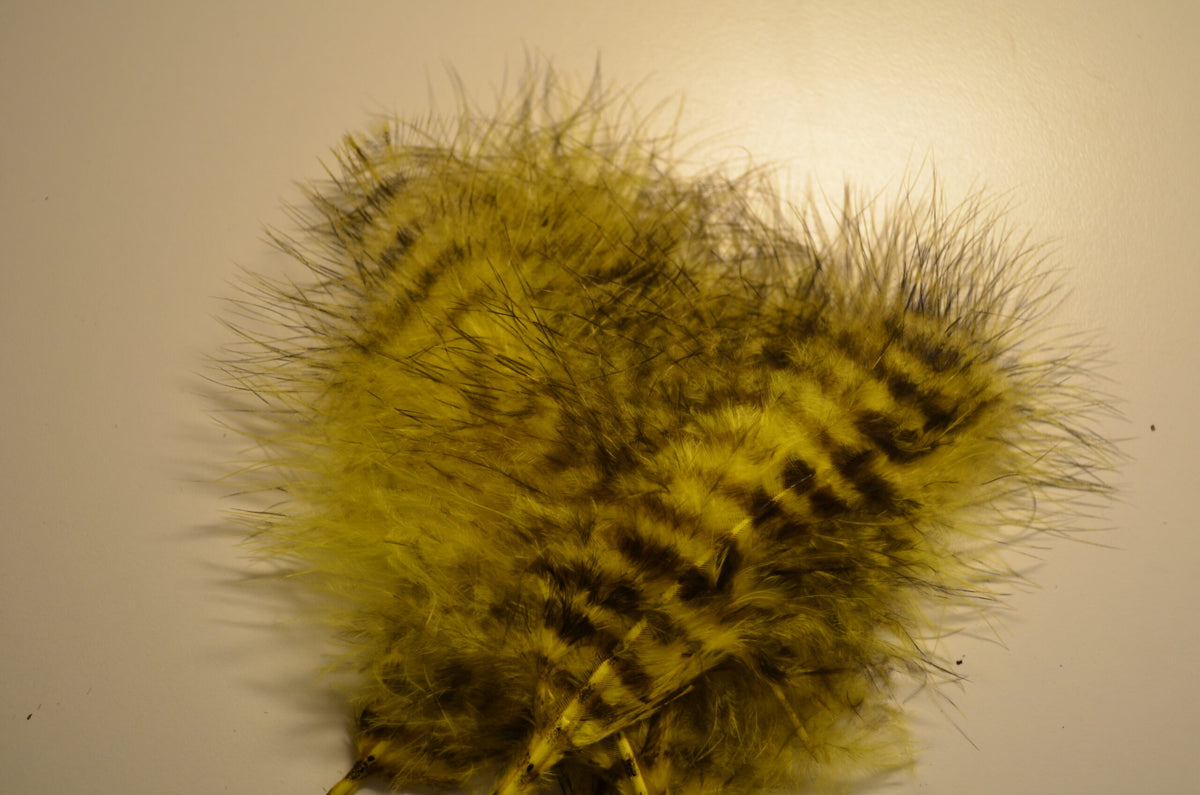 Hends Grizzly Marabou - Yellow / Black