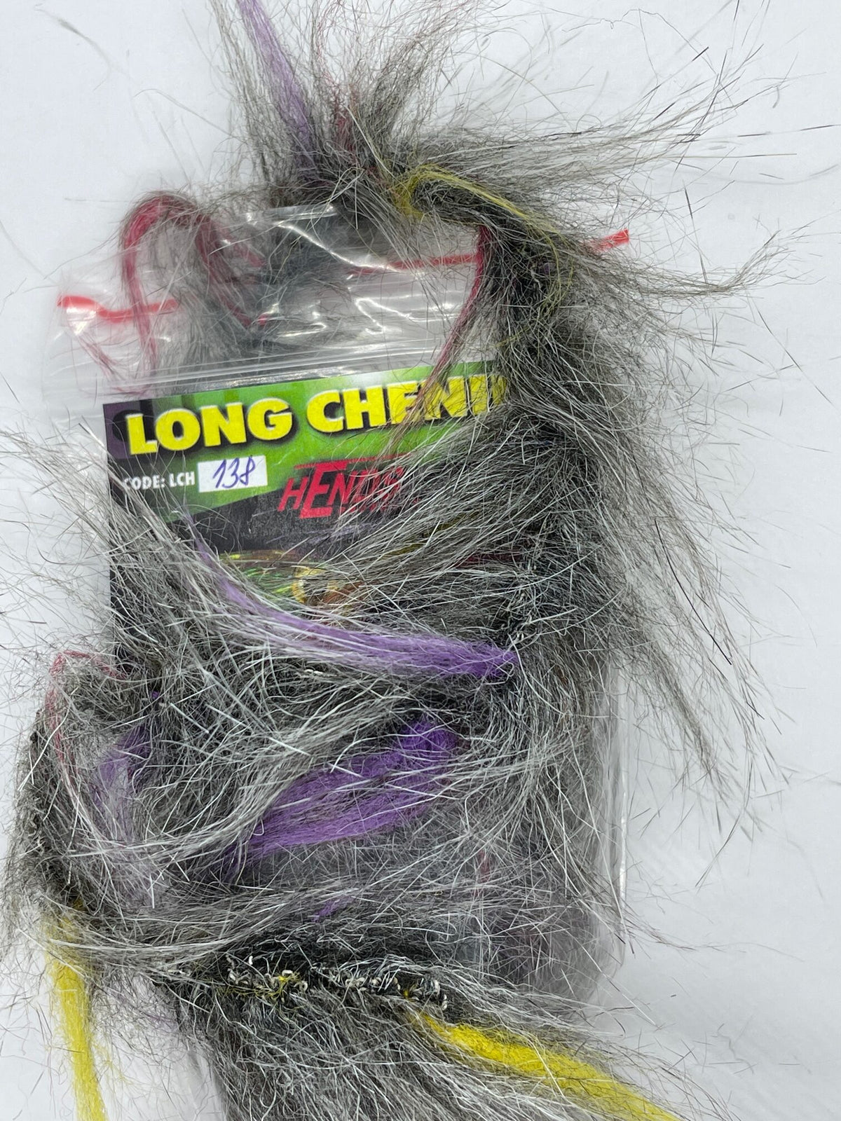 Long Chenille - Grizzly grey-yellow-purple-138