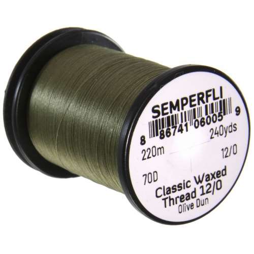 Semperfli Classic Waxed Thread 12/0 220 m Olive Dun