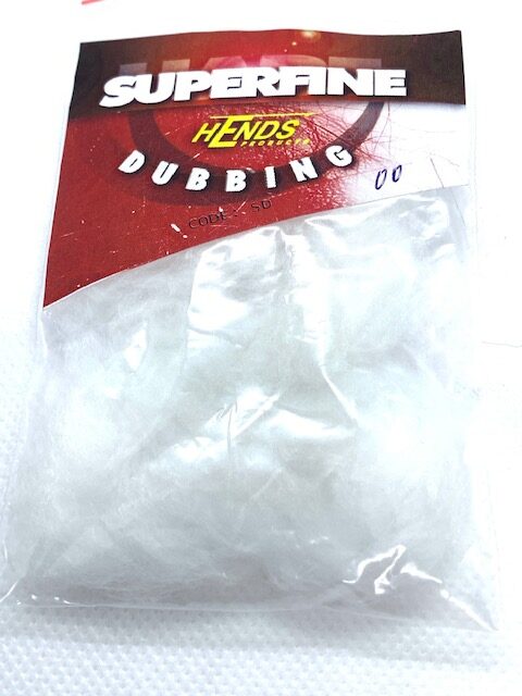 Hends tørrflue Superfine Dubbing - White - 00