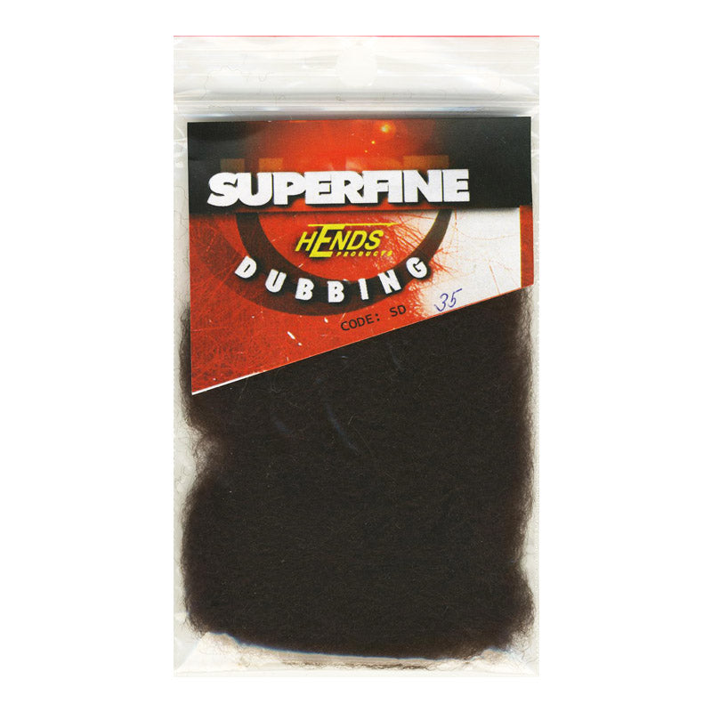 Hends tørrflue Superfine Dubbing - Black Brown - 35
