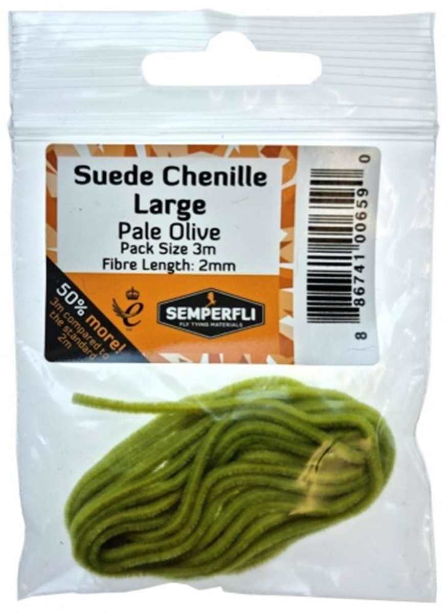 Semperfli Suede Chenille 2 mm og 1,5 mm - Pale Olive 2 mm