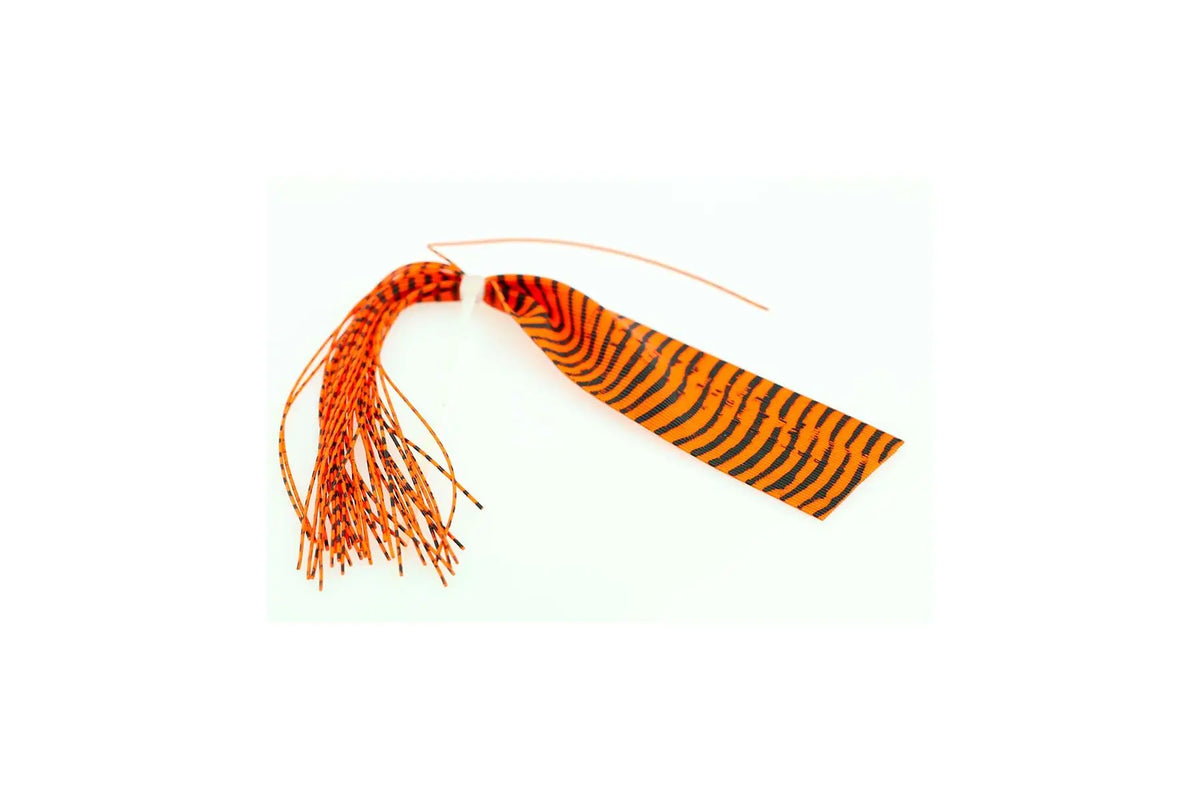 Rubber legs Barred round medium - black-orange