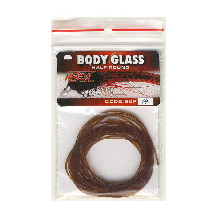 Body Glass Half (Larva Lace) Round 1,2 mm - Brown dark - 14