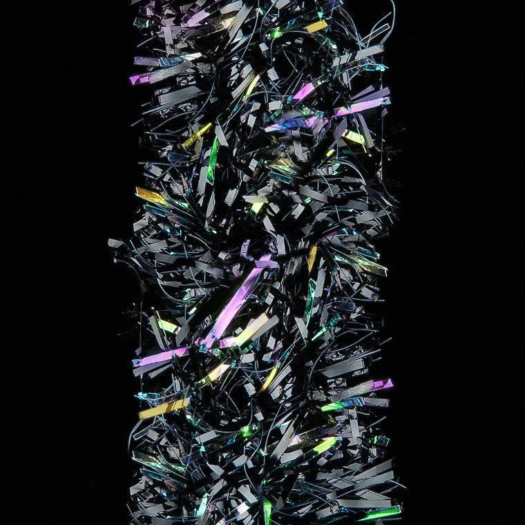 Hends Flash Chenille 4 mm - Rainbow 30 Black/Peacock