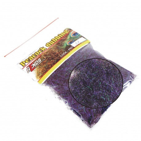 Peacock Dubbing - Black Violet / Green - Blue effect 08